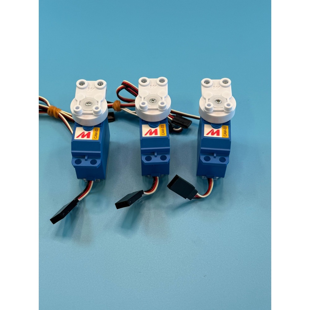 New Lot of 3 CAM-03 Micro Servo Motors Blue RC Hobby Robotics Parts